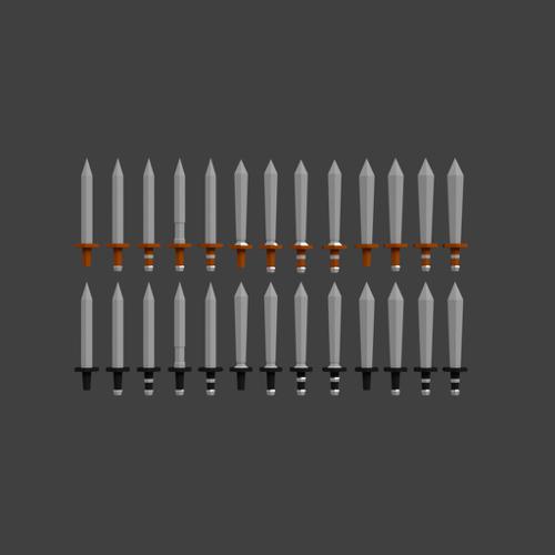 Low-Poly Basic Sword Set preview image